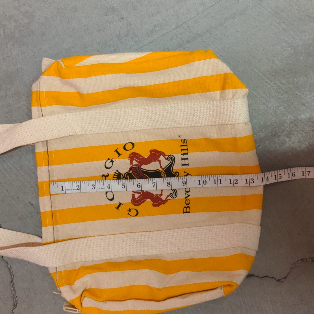 Vintage Giorgio Beverly Hills striped tote bag with zipper - Picture 3 of 5